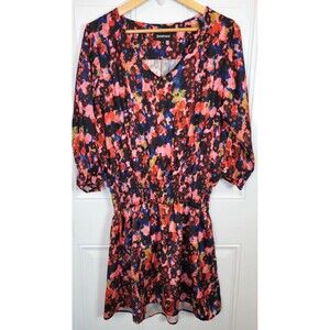 Betabrand Floral Dress Size L Lightweight Smocked